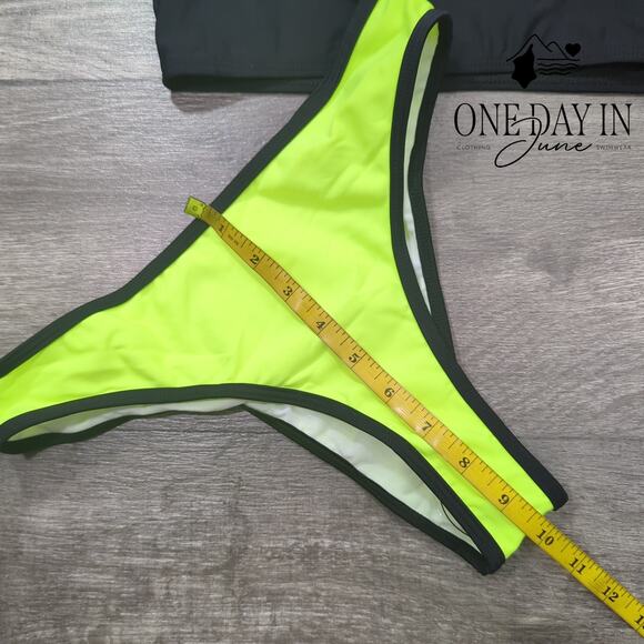 Aleumdr Crop Top Cheeky Bikini Swimsuit Size M - Picture 4 of 5